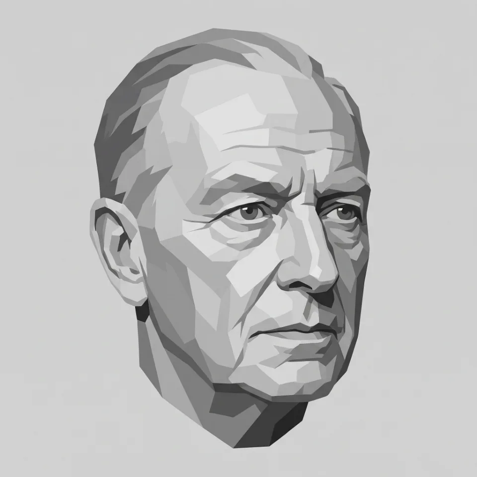 KI-Illustration: Porträt von John Adams