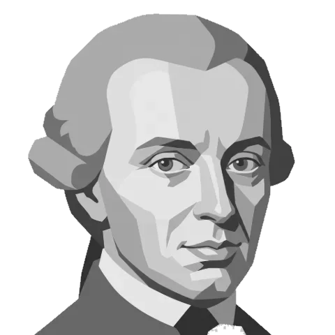 KI-Illustration: Porträt von Immanuel Kant